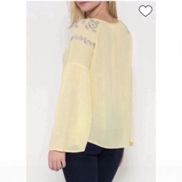 Altar'd State Yellow Embroidered Blouse - Picture 4 of 11